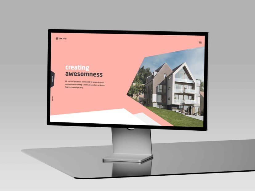 Eyecandy website mockup