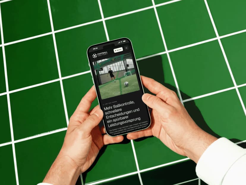 Football Factory website mockup