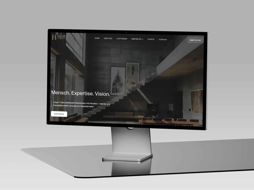 Hyatt Immobilien website mockup