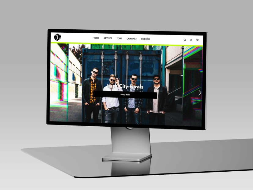 Independent Audio Management website mockup