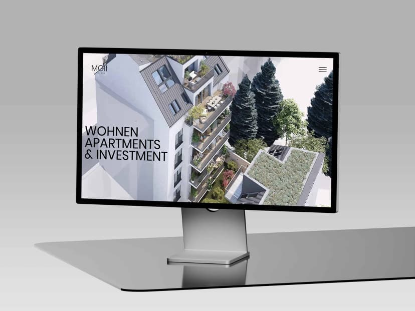 Mengergasse 11 website mockup