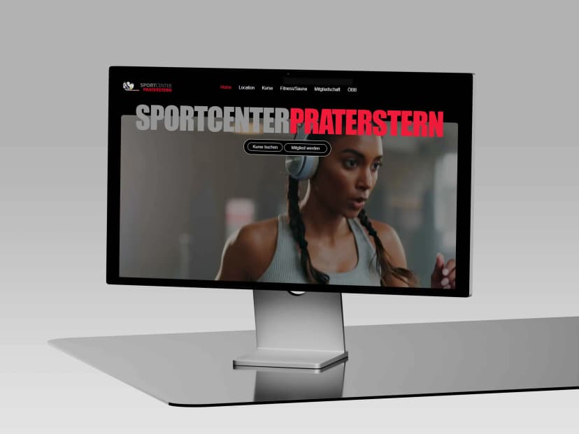 ÖBB Sportcenter Praterstern website mockup