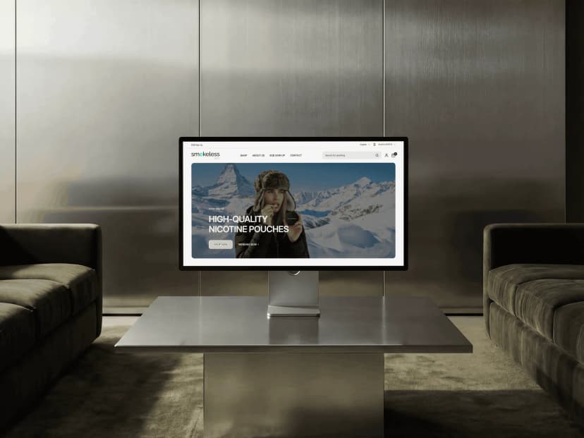 Smokeless Trade & Commerce website mockup