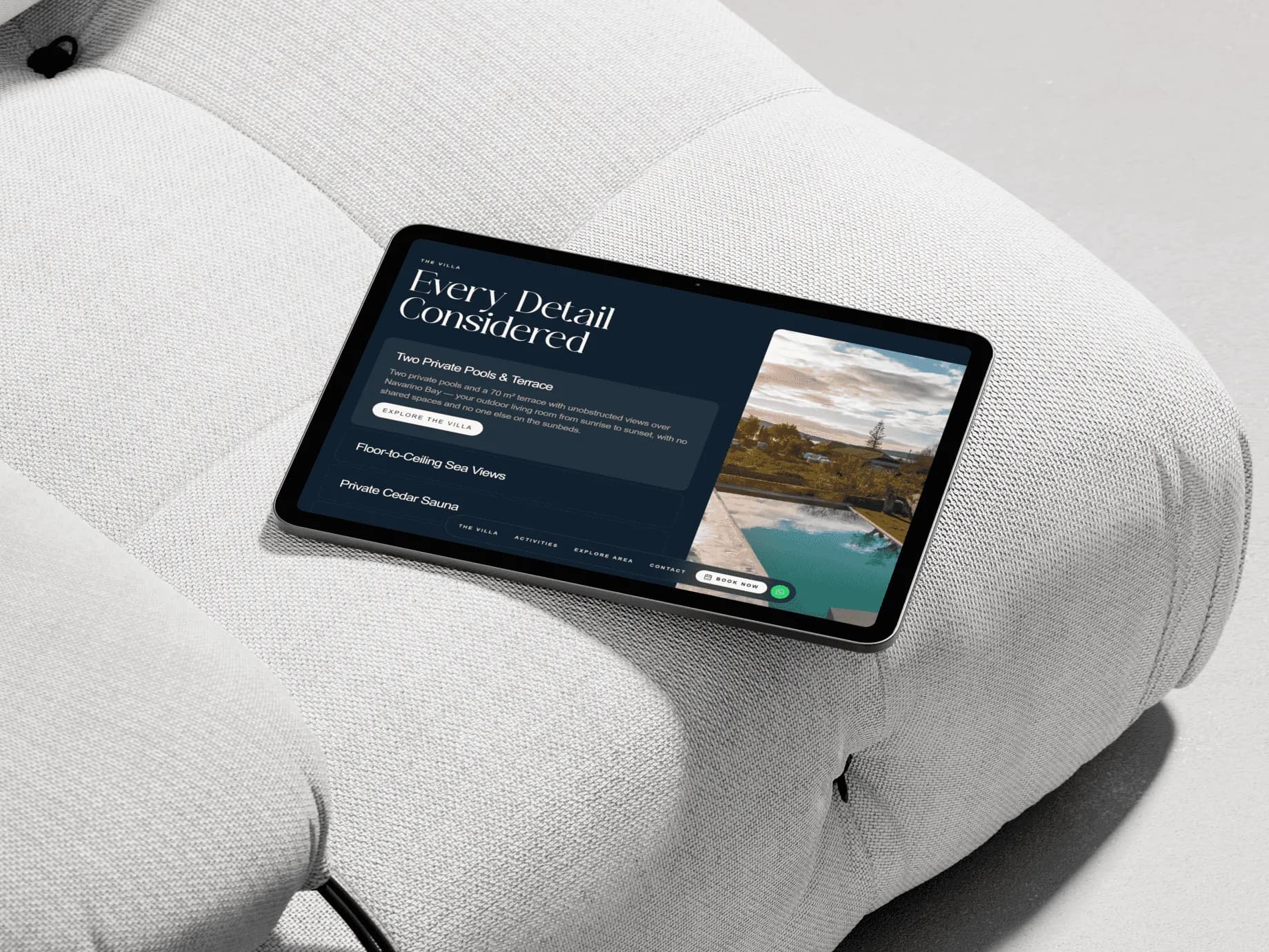 Website von Villa Ammos – Bild 5