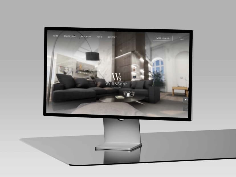 Wolf und Sohn Immobilien website mockup