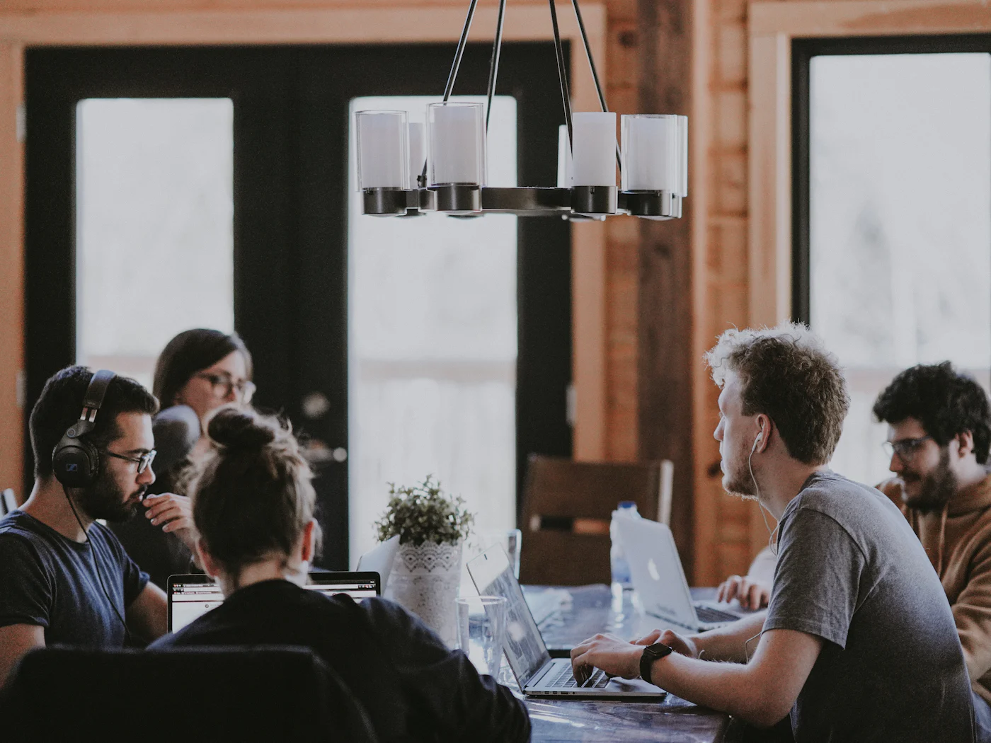 Team meeting around a table