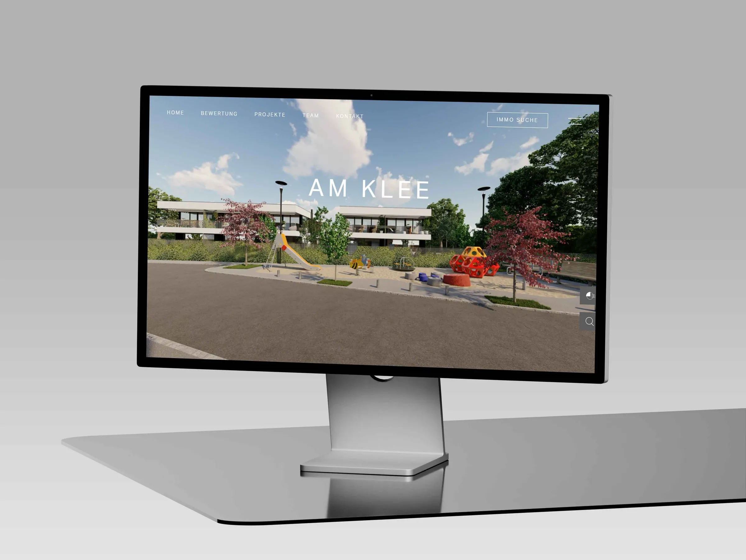 Mockup der Website von Am Klee